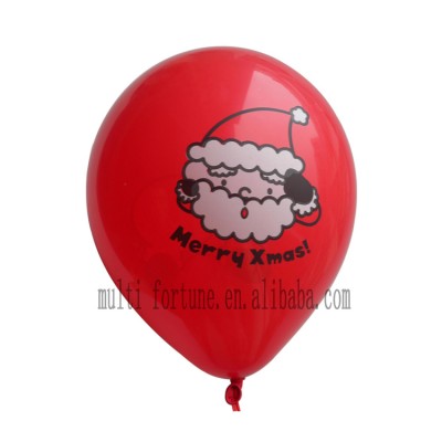 Promotional Toy Merry Xmas Inflatable Metallic Latex Balloons