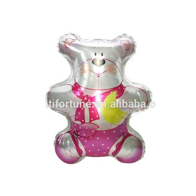 Pink Bear Shaped Foil Balloon NEW