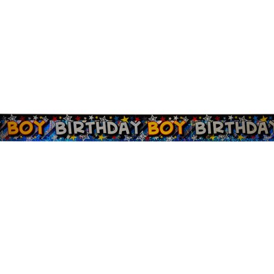 Boy'S Birthday Party Decoration Baby Boy Colorful Happy Birthday Foil Banner