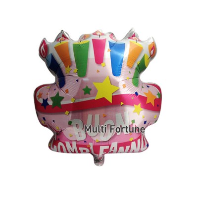 Customized Cake Shaped Mylar birthday cake foil balloon