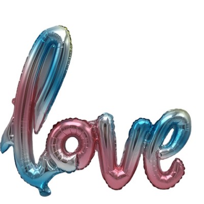 Love Shape Happy Birthday Banner Balloons Script Balloon