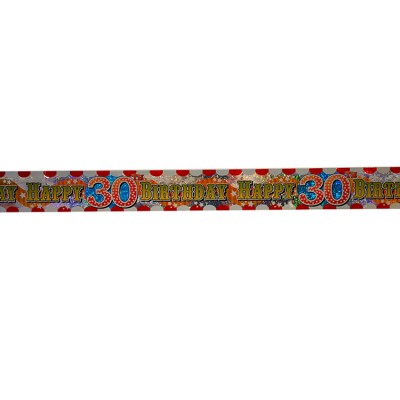 Colorful Foil Banner 30th Birthday Foil Banners