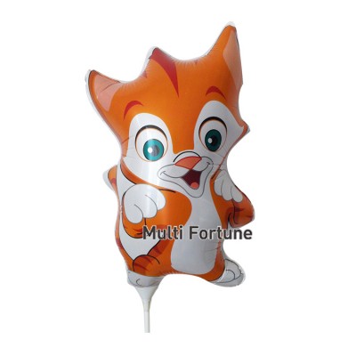 Mini Mylar Cat Balloon with Cup Stick